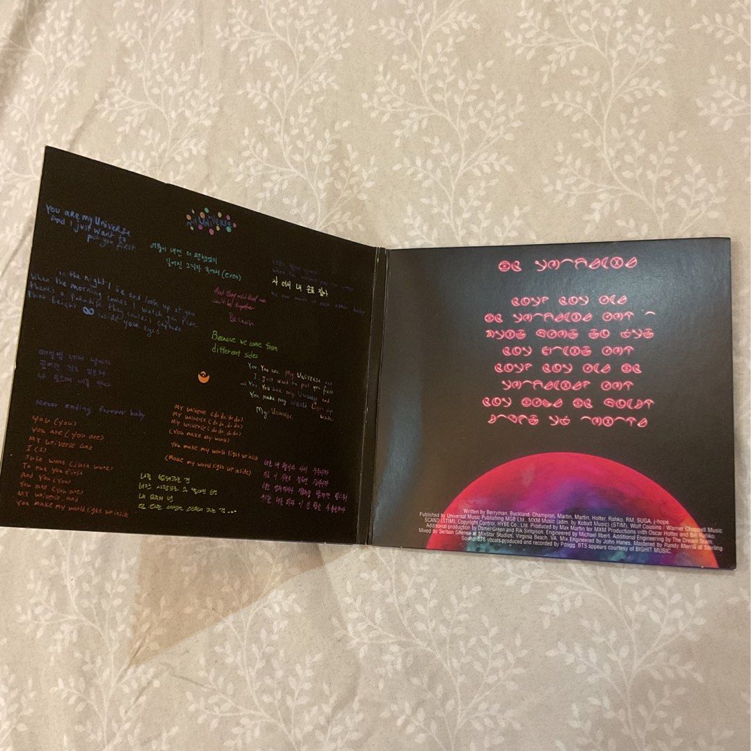 Coldplay x BTS - My Universe CD (Category: CDs & DVDs) located in Davao. Submitted by dvosittiebased (Listing ID 1431155139, Image 3). Description: .