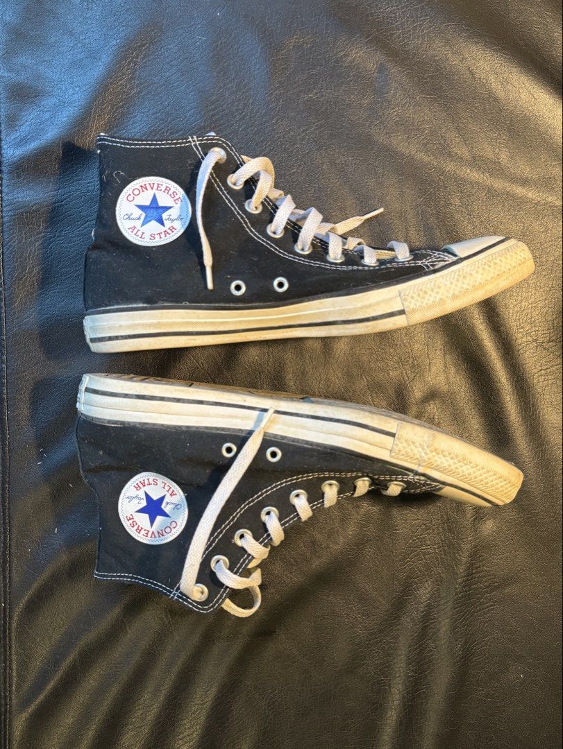 Converse Chuck Taylor All Star High Top Black (Category: Sneakers) located in Quezon City. Submitted by thedanielandre (Listing ID 1431015573, Image 3). Description: Lightly Used SIZE: (Last picture for reference) Mens 9 Womens 11 UK 9 EUR 42.5 (.