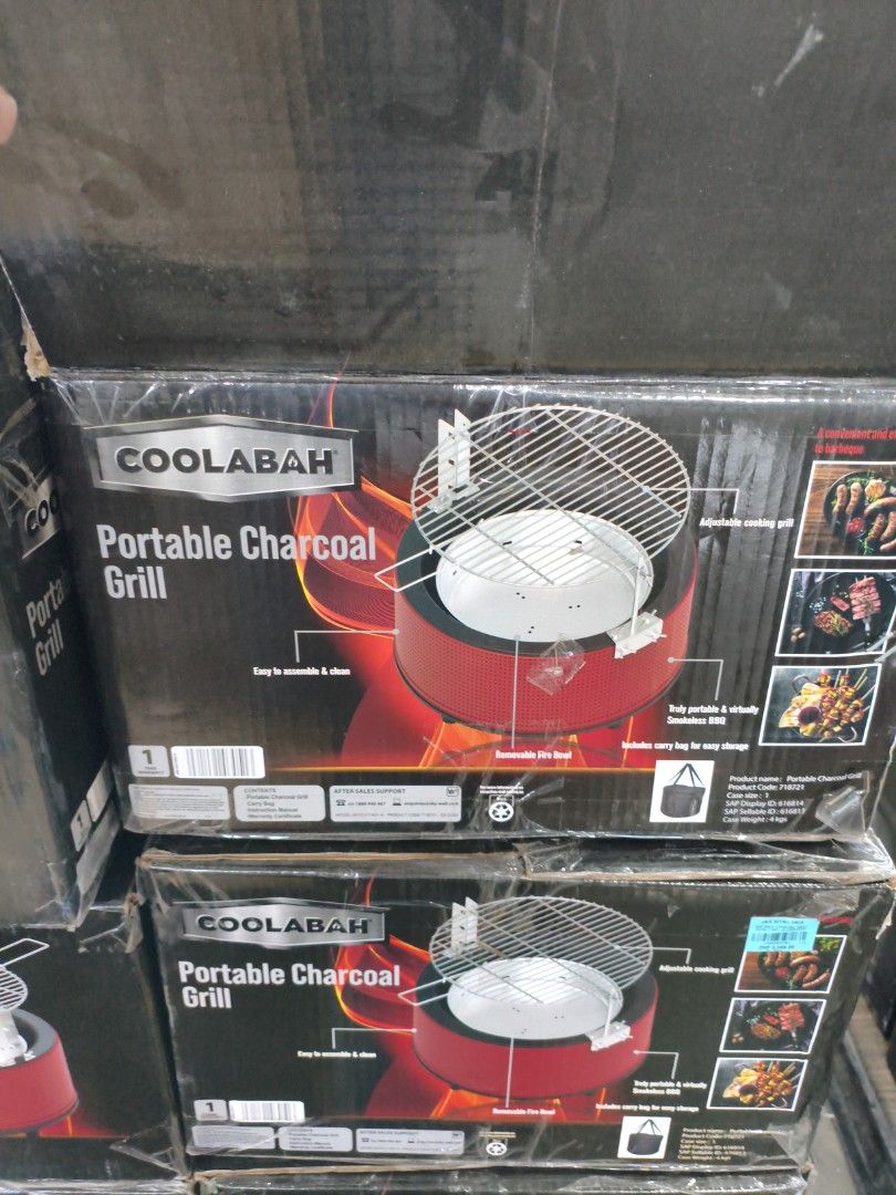 Coolabah Portable Charcoal Grill (Category: BBQ, Grills & Hotpots) located in Manila. Submitted by hmrgrace5. (Listing ID 1431006692, Image 3). Description: Coolabah portable charcoal grill. It comes with a carrying bag for easy transport. The grill is easy to assemble and clean. Perfect for outdoor cooking and grilling. The grill is red and black in color. It is a brand new item..