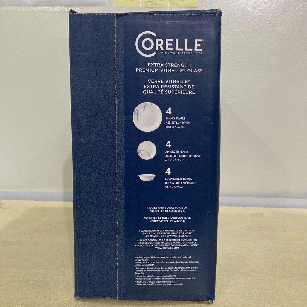 Brand New Corelle 12 pcs dinnerware set (Category: Dinnerware & Cutlery) located in Quezon City. Submitted by prettymiss72736 (Listing ID 1431134543, Image 3). Description: Last price 3,500 from 4,200 4 boxes of same design available MOP: Gcash only. No COD Delivery: Lalamove / J&T express / LBC Shipping fee is shouldered by the buyer .