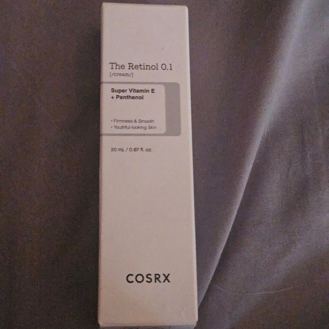 COSRX The Retinol 0.1 Cream (Category: Face Care) located in Manila. Submitted by smartluxeph (Listing ID 1431086433, Image 1). Description: ✨ COSRX The Retinol 0.1 Cream (20 mL) – BNEW ✨ 💄 Brand: COSRX 🧴 Product: The Retinol 0.1 Cream 📦 Size: 20 mL 💯 Condition: Brand new, unused (box slightly dented due to storage) 🌿 What it does: • Helps reduce fine lines & wrinkles • Improves skin texture and elasticity • Promotes smoother, firmer-looking