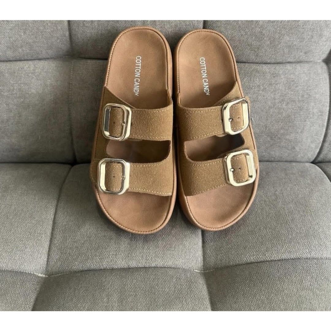 Cotton Candy Double Buckle Sandals (Category: Flats & Sandals) located in Baguio. Submitted by msgold2601 (Listing ID 1431068166, Image 1). Description: brandnew cotton candy 😍 super nice lightweight with flat heels.
