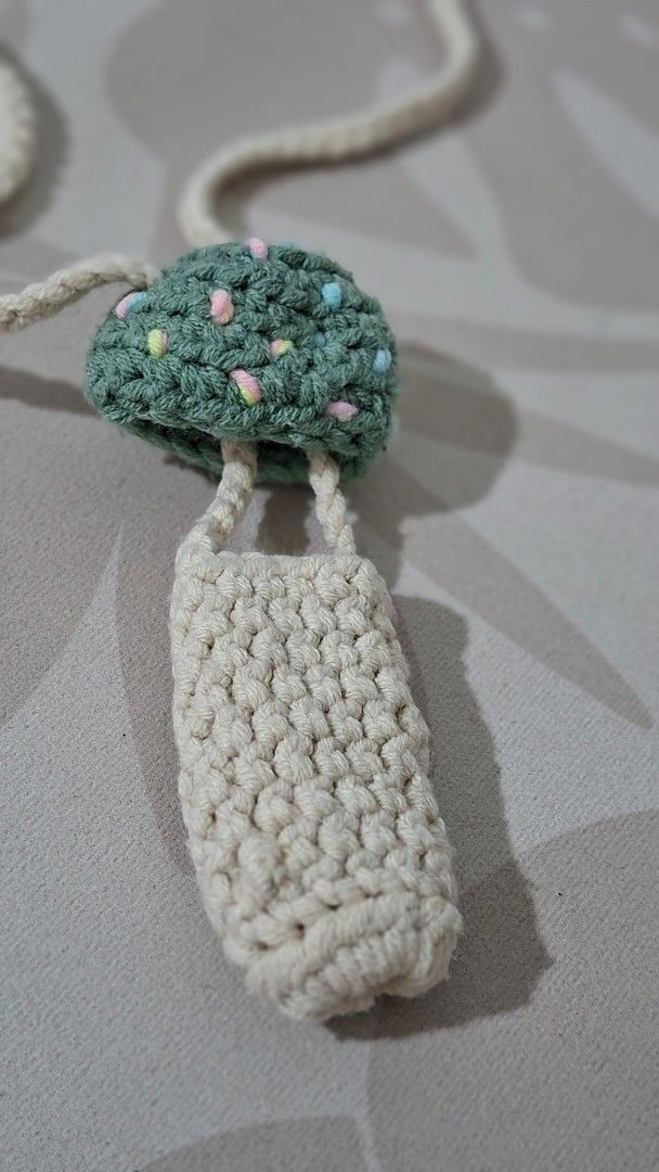 Crochet Mushroom USB/Lipstick Holder (Category: Handmade Craft) located in Imus. Submitted by pick_and_dig (Listing ID 1431167913, Image 2). Description: This kawaii crochet mushroom style USB or memory stick holder can be worn like a necklace so you don't loose your memory stick ever! Can also hold a lipstick for a quick touch up whenever. Comes with a free crochet leaf accessory to add a touch of kawaii wherever you put it. Payment via GCash or