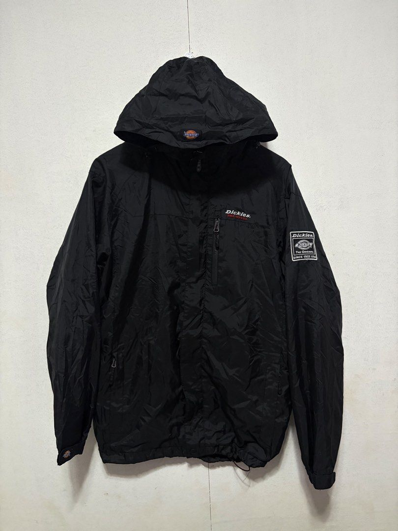 Dickies Black Hooded Jacket - Large (Category: Coats, Jackets and Outerwear) located in Manila. Submitted by nikaiah_finds (Listing ID 1431142188, Image 2). Description: 🛒 ** Dickies Gorpcore Outdoor Jacket Black ** 💯 Excellent Condition 📐 Dimes: L29xW23 (L) 🔍 Issue: None 🎨 Color Rate: 9.5 / 10.