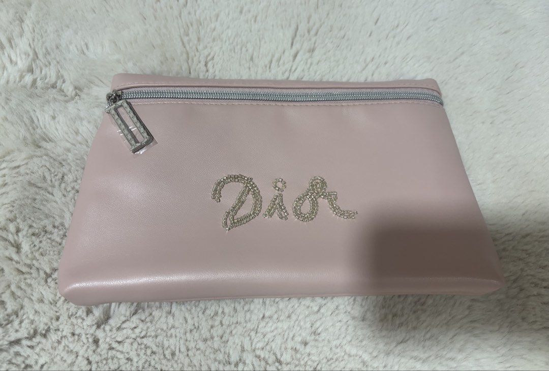 Dior Beauté Beaded Pink Pouch (Category: Luxury Bags & Wallets) located in Batangas. Submitted by aveena0413 (Listing ID 1431133456, Image 2). Description: Dior Beauté Beaded Pink Pouch • Brand new, unused • No box • With beaded Dior logo – elegant and eye-catching • Perfect for makeup, travel, or daily essentials 💕 Authentic Dior beaute-pouch .