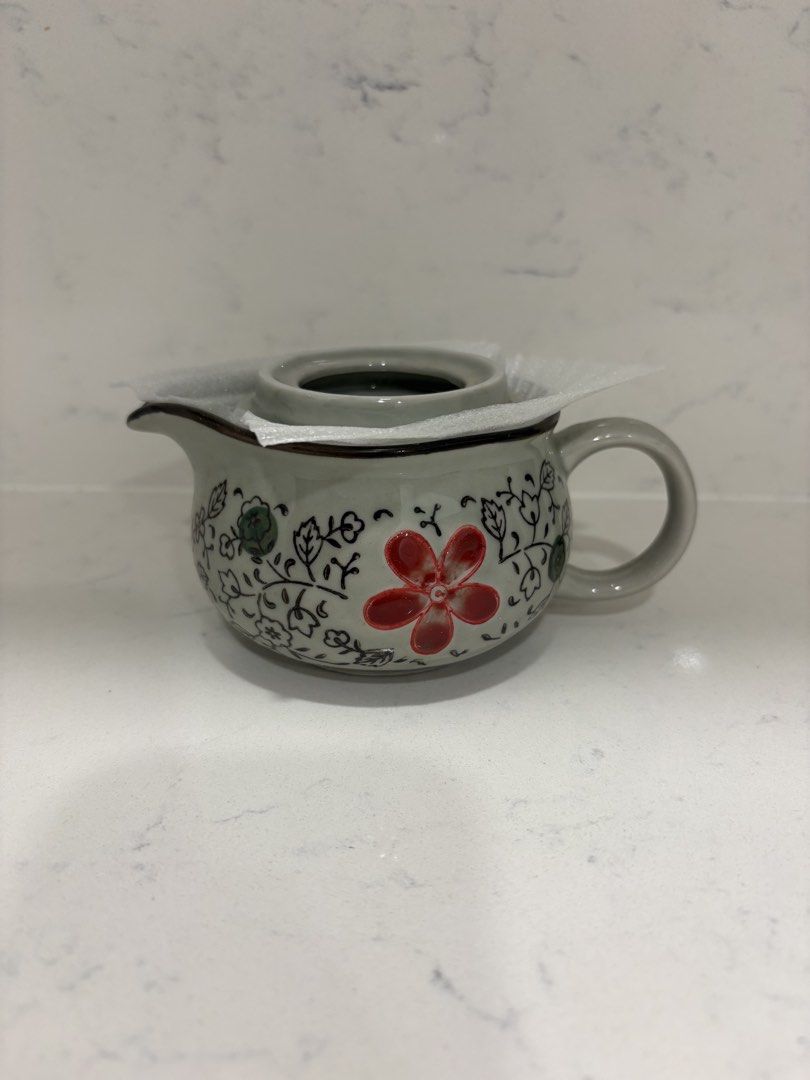 Floral Ceramic Teapot with Lid