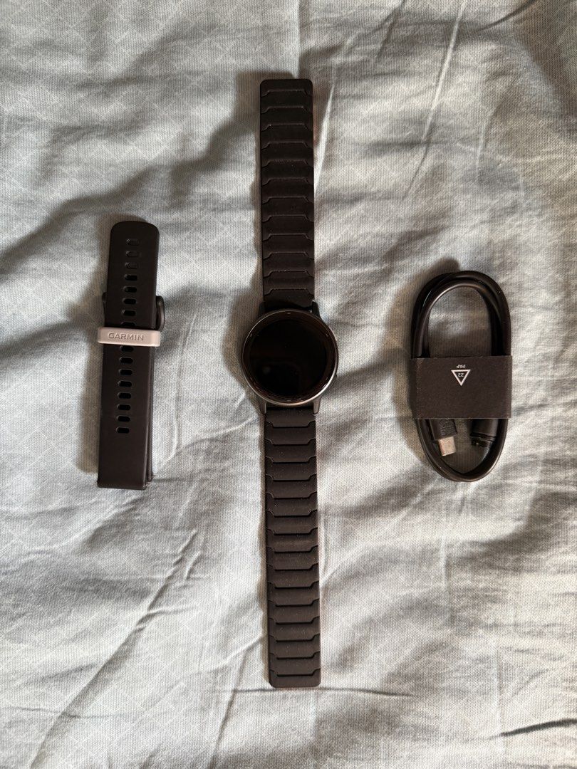 Garmin Vivoactive 5 (Category: Wearables & Smart Watches) located in Paranaque City. Submitted by ari_declutter (Listing ID 1431065041, Image 2). Description: Hi! I’m selling my good as new Garmin Vivoactive 5! No dents nor scratches; It comes with the following: -Original box -Original strap -Additional Strap (black & orange) -Original charger RFS: I already bought the forerunner 970 (: Final price is subject to sure buyers (:.