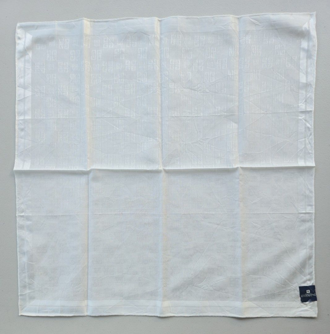 Givenchy Monogram Handkerchief (Category: Handkerchief & Pocket Squares) located in Iriga City. Submitted by thelinenarray (Listing ID 1431020170, Image 1). Description: 💯 Authentic BNWSticker - No flaws Cotton Measurement Approx.: 19x19inches FIX PRICE AT P340.