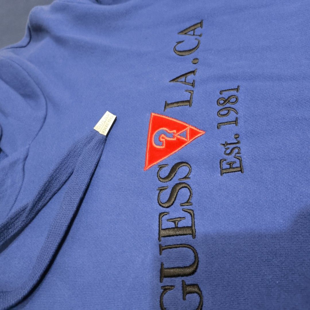 Guess Hoodie Blue (Category: Hoodies) located in Manila. Submitted by BrandedForPriceCut (Listing ID 1430985724, Image 2). Description: Im Selling Original Guess Hoodie from U.S. Never been wear, Never been wash Size Medium RFS: Decluttering PAYMENT 1ST ONLY can do GCASH Can do meetup within Cavite area + handling fee Shipping fee should handle by the buyer.