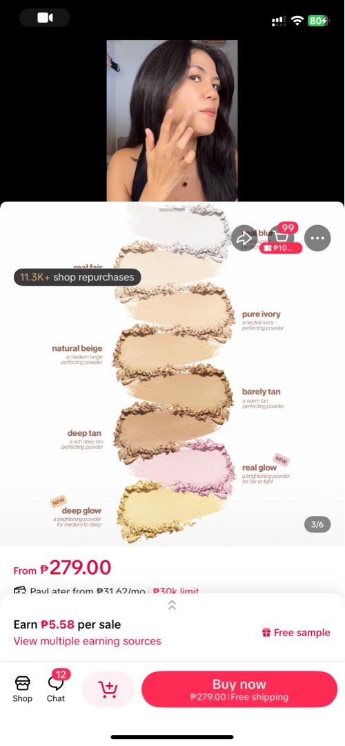 Her Real Skin Perfecting Powder (Category: Makeup) located in Batangas. Submitted by .Declutter (Listing ID 1431054263, Image 3). Description: Shade: Barely Tan rfs: not my shade haven’t used the puff inside it.