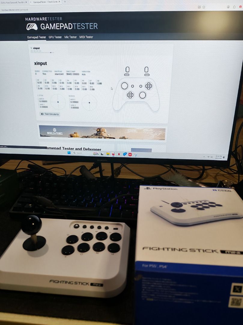 Hori Fighting Stick Mini - Compatible with PS5 PS4 and PC (Category: PlayStation) located in Taytay. Submitted by nider_dc (Listing ID 1430986327, Image 1). Description: Hori Fighting Stick Mini For only 2,000.00 lowest sa market to 🤩Best colorway to fit your PS5 or White Set-up 📋Condition: -Mint condition, Makinis, no dents 📋Performance: -100% NO ISSUE - All buttons working, no issue - Original 100% 📋Inclusions - Original Box and Manual ----