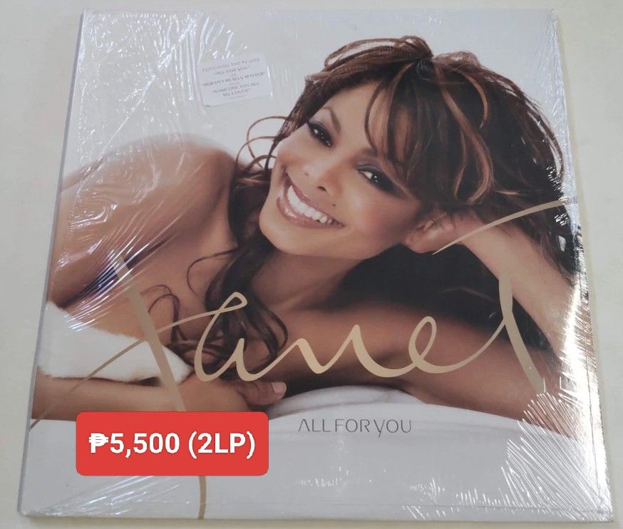 Janet Jackson - All For You vinyl (Category: Vinyls) located in Manila. Submitted by jhenaloymerchandise (Listing ID 1431028405, Image 2). Description: Janet Jackson - All For You 2LP = ₱5,500 brand New sealed made in USA.