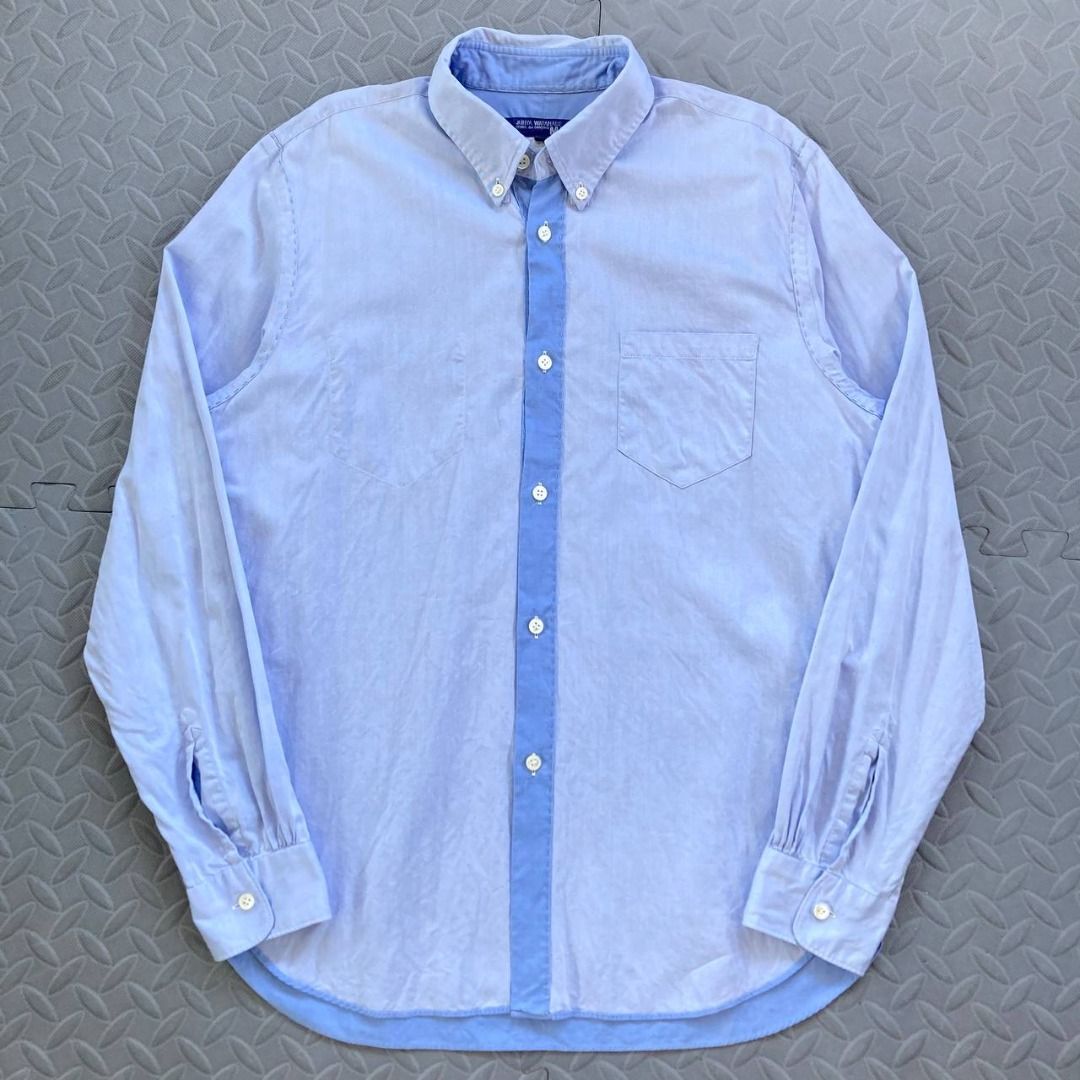Junya Watanabe Man - 2018 Reversible Contrast Stitch Button-Down Shirt (Category: Formal Shirts) located in Quezon City. Submitted by archived.g (Listing ID 1431152994, Image 1). Description: Junya Watanabe Man - 2018 Reversible Contrast Stitch Button-Down Shirt - Brand: Junya Watanabe Man Made in: Japan Year: 2018 Material: Cotton Color: Blue Size on tag: Medium Sizing: Measurements (flat, not stretched): Shoulders: 17” Sleeves: 24.5” Width: 21.
