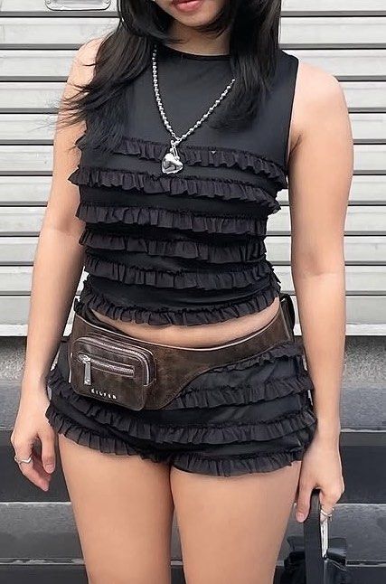 KOLLYY Ruched Top and Mini Shorts SET (Category: Sets or Coordinates) located in Manila. Submitted by 777_moonlight (Listing ID 1431141370, Image 3). Description: SIZE: Small (can fit to Medium — adjustable) Material: Stretchy .