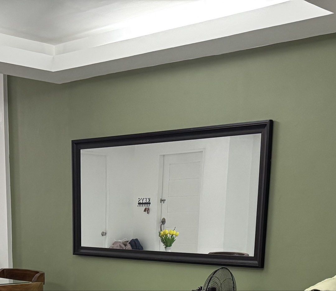 Large Rectangular Black Framed Mirror (Category: Mirrors) located in Pasig City. Submitted by christine122592 (Listing ID 1431083854, Image 2). Description: Framed Mirror For Sale! Bought in SM Mega Mall. No damage. RS : Rarely going to this spare house of us. Need to declutter.