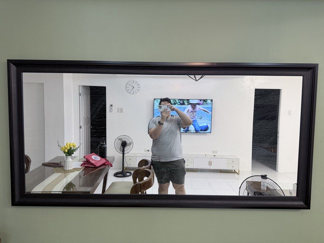 Large Rectangular Black Framed Mirror (Category: Mirrors) located in Pasig City. Submitted by christine122592 (Listing ID 1431083854, Image 1). Description: Framed Mirror For Sale! Bought in SM Mega Mall. No damage. RS : Rarely going to this spare house of us. Need to declutter.