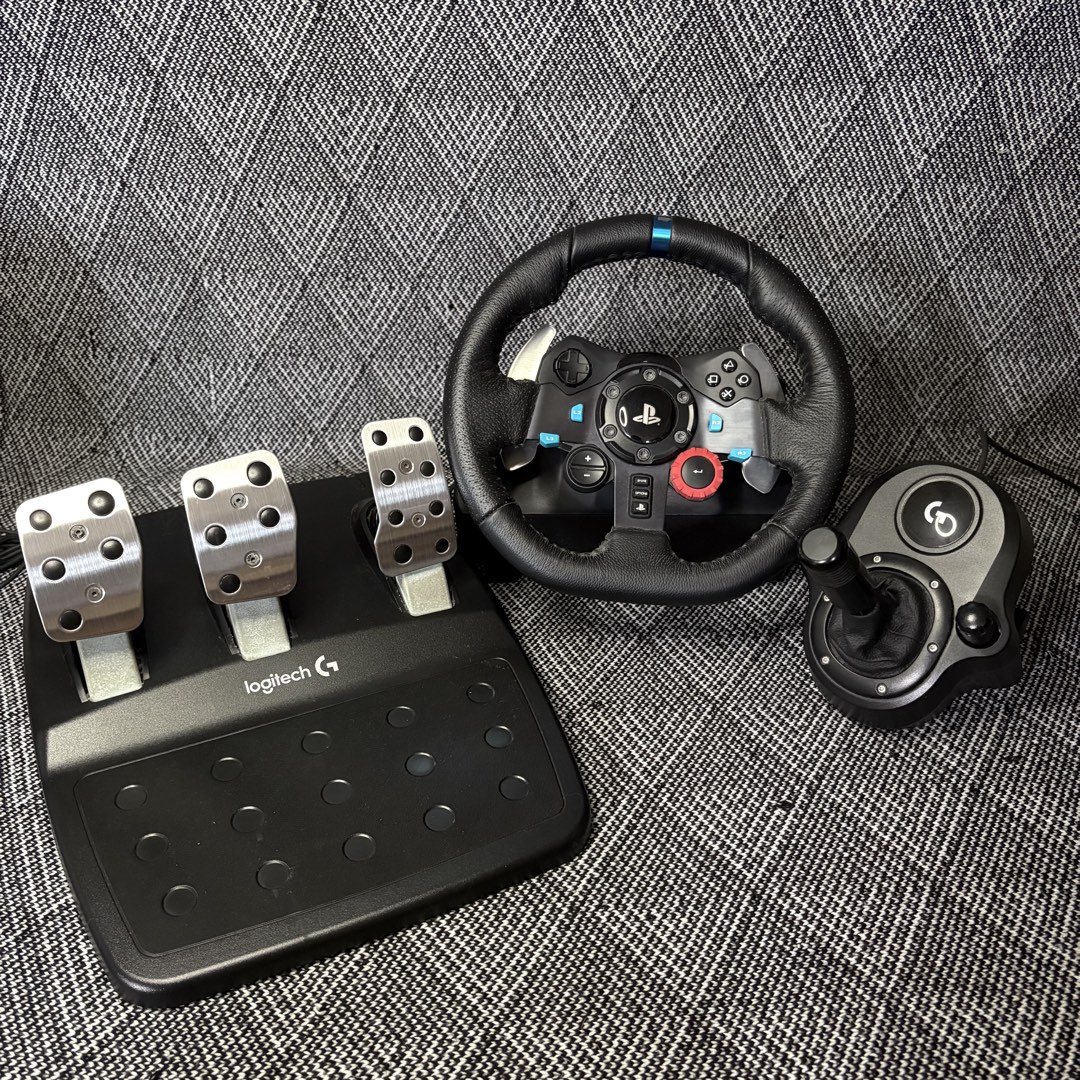 Logitech G29 Driving Force Steering Wheel Pedal Sim Racing w H Pattern ...