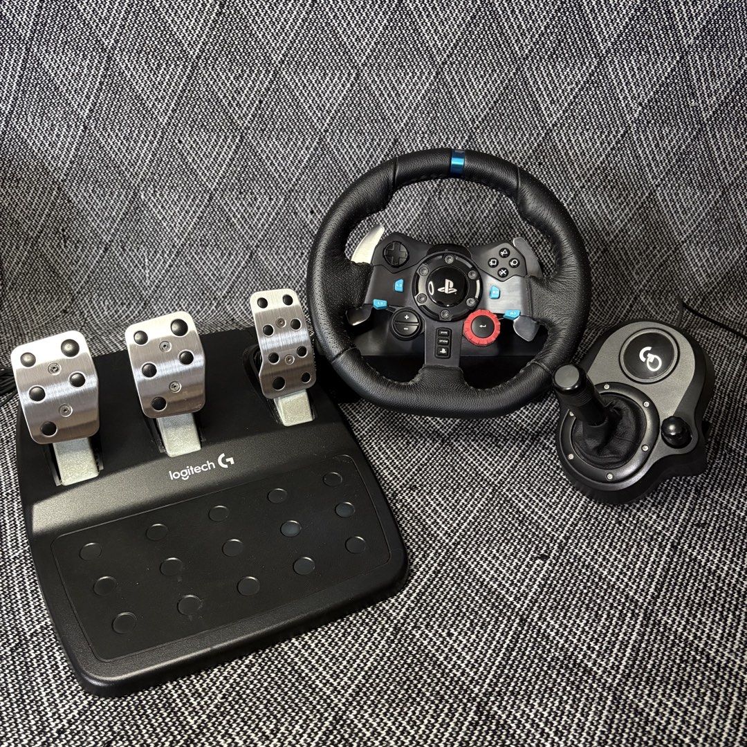 Logitech G29 Driving Force Steering Wheel Pedal Sim Racing w H Pattern ...