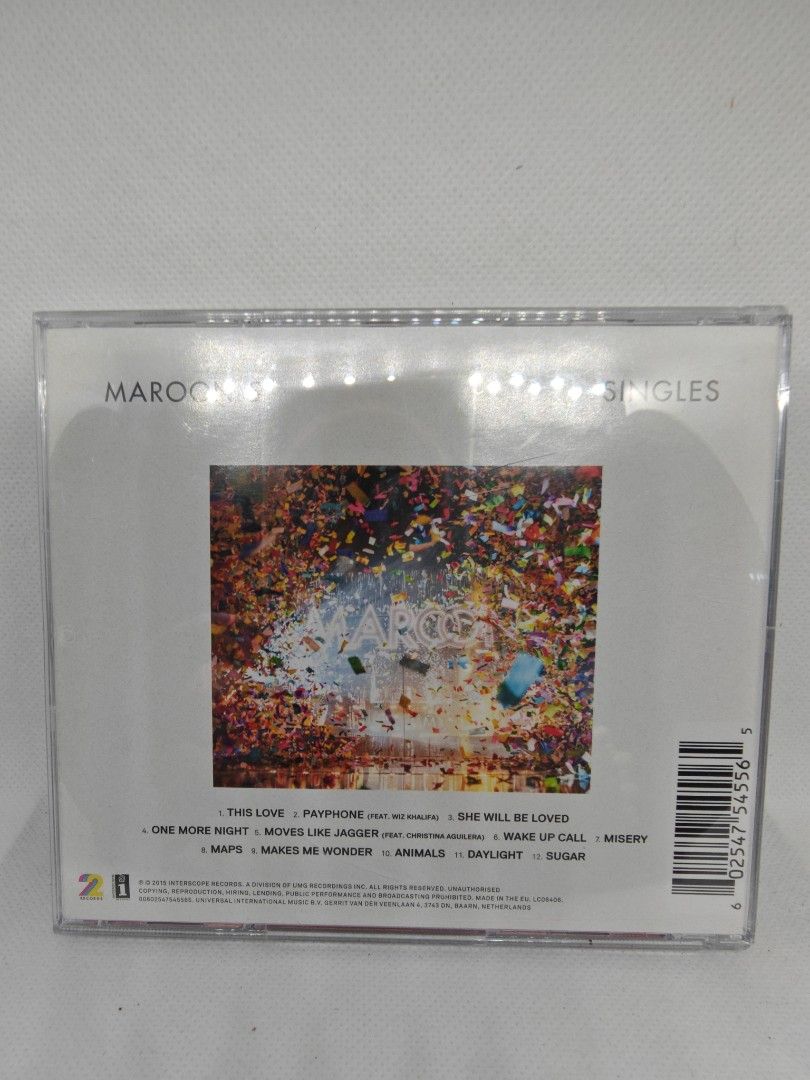MAROON 5 - THE SINGLES (Category: CDs & DVDs) located in Manila. Submitted by musiccdshopnew (Listing ID 1431125285, Image 2). Description: .