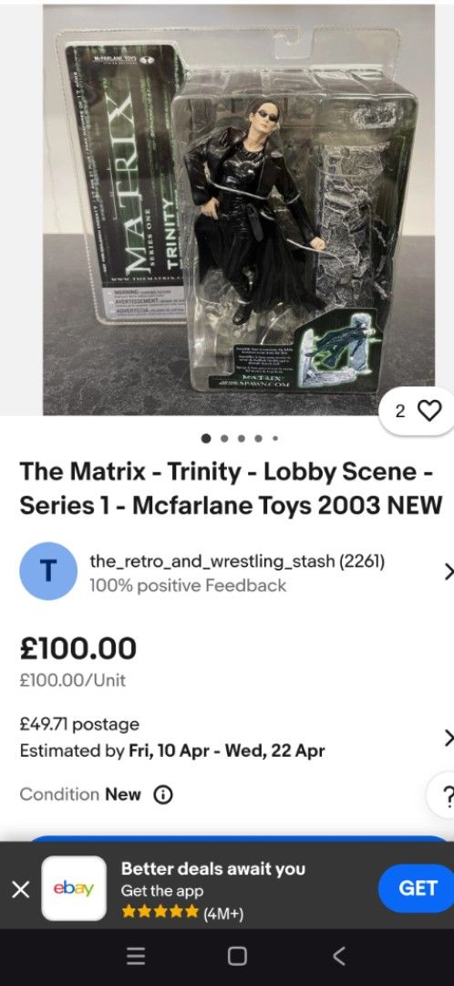 McFarlane Toys The Matrix Neo & trunity Action Figures (Category: Figurines & Statues) located in Bulacan. Submitted by THA_D_THRIFT (Listing ID 1431123070, Image 2). Description: Collectible action figures from The Matrix movie Both figures are from the 2003 McFarlane Toys series. Perfect for fans and collectors. FRESH FROM JAPAN SOURCE EXCELLENT CONDITION 3500 + SF.
