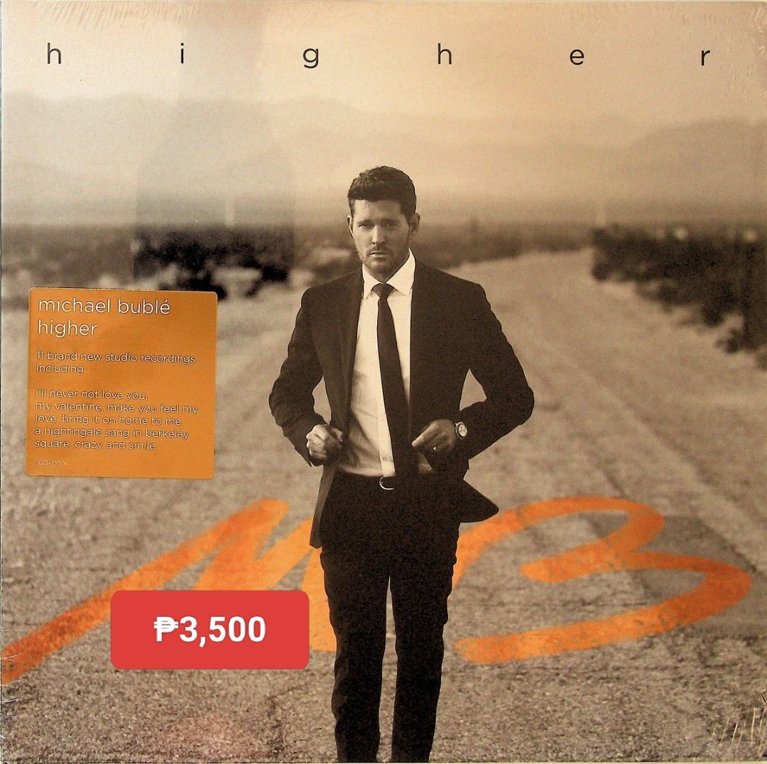 Michael Buble - Higher (Category: Vinyls) located in Manila. Submitted by jhenaloymerchandise (Listing ID 1431033178, Image 1). Description: Michael Buble - Higher = ₱3,500 brand New sealed made in USA.