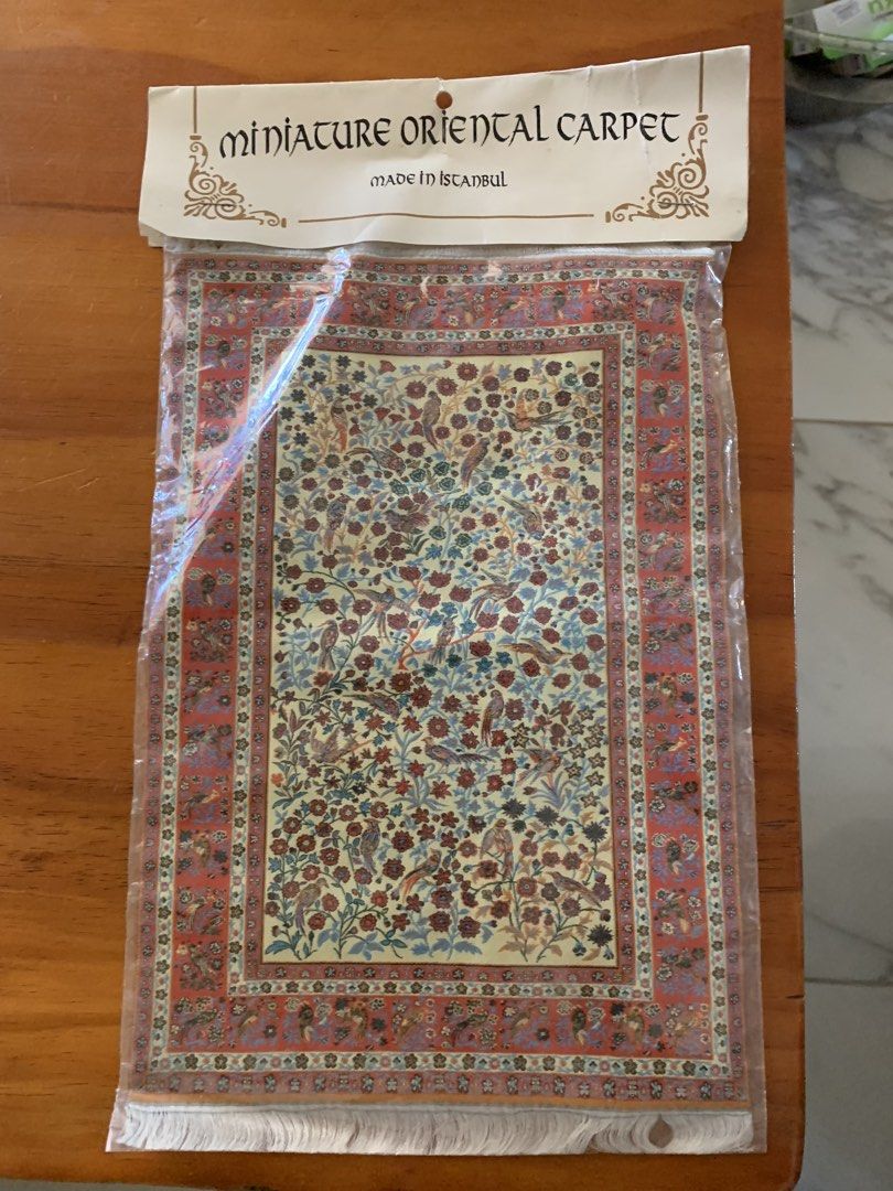 Miniature Oriental Carpet - Made in Istanbul (Category: Carpets, Mats & Flooring) located in Mandaue City. Submitted by james52 (Listing ID 1431018077, Image 1). Description: This 12 inches by 8 inches in dimensions.