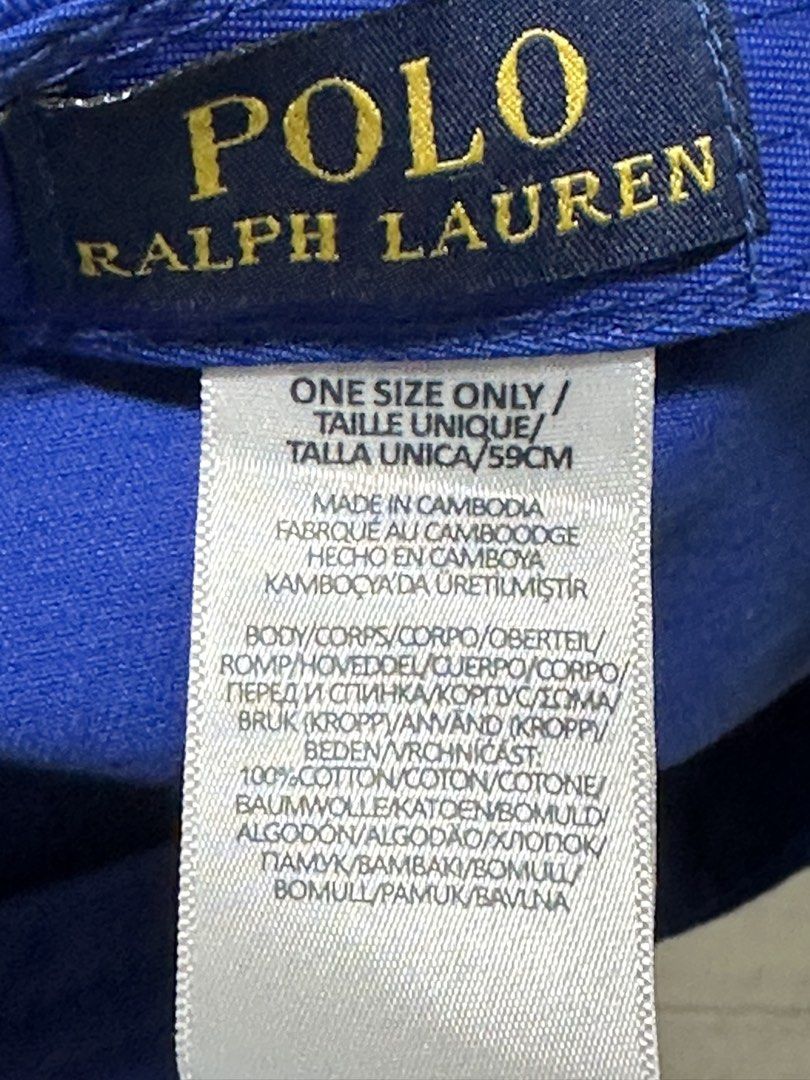 Polo Ralph Lauren Cap - Royal Blue (Category: Caps & Hats) located in Las Pinas. Submitted by tomarigato (Listing ID 1431019358, Image 3). Description: Brandnew with tag.