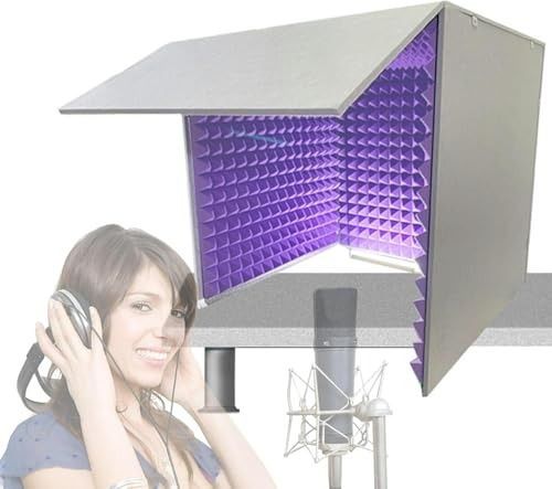 Portable Sound Recording Vocal Booth Box, Desktop Soundproof Cover ...