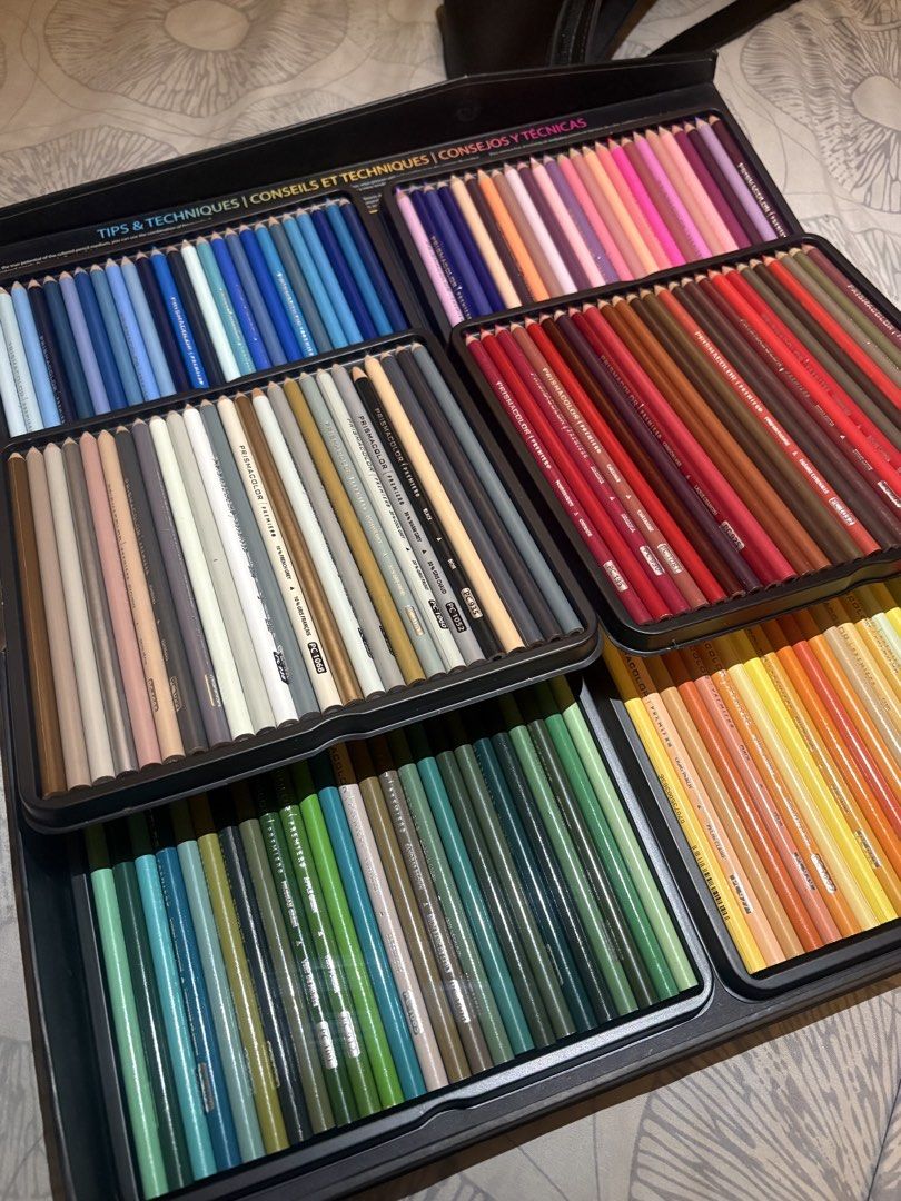Prismacolor Premier 150 Colored Pencils Set (Category: Craft Supplies & Tools) located in Cabuyao City. Submitted by rochambeauu (Listing ID 1431051565, Image 3). Description: Used but not abused. Complete Original Prisma 150 pcs set. Rfs: sa corpo na nagwowork 😅 Orig price is P10,000 .