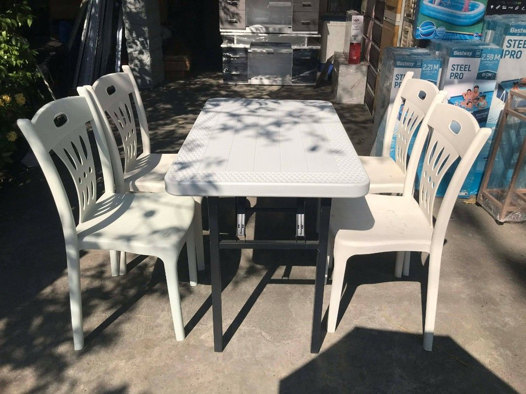rattan table dining set 4seaters white color - (Category: Tables & Sets) located in Manila. Submitted by dolorchris69891 (Listing ID 1431098485, Image 2). Description: rattan table dining set 4seaters white color - 3800.