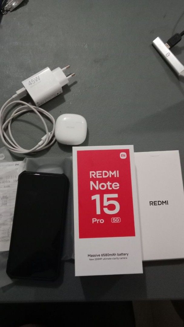 Redmi Note 15 Pro phone (Category: Android Others) located in Manila. Submitted by luna_chanel (Listing ID 1431121030, Image 1). Description: Loc: QC (for meetup only) -With receipt -Purchased February 07, 2026 -1 year warranty -With free phone case worth 700 pesos (with receipt) -Inclusion: Original charger, box, and free redmi wireless earbuds INSTALLED APPS: MOBILE LEGENDS, GENSHIN IMPACT (no lag and smooth gaming) Special features of the phon
