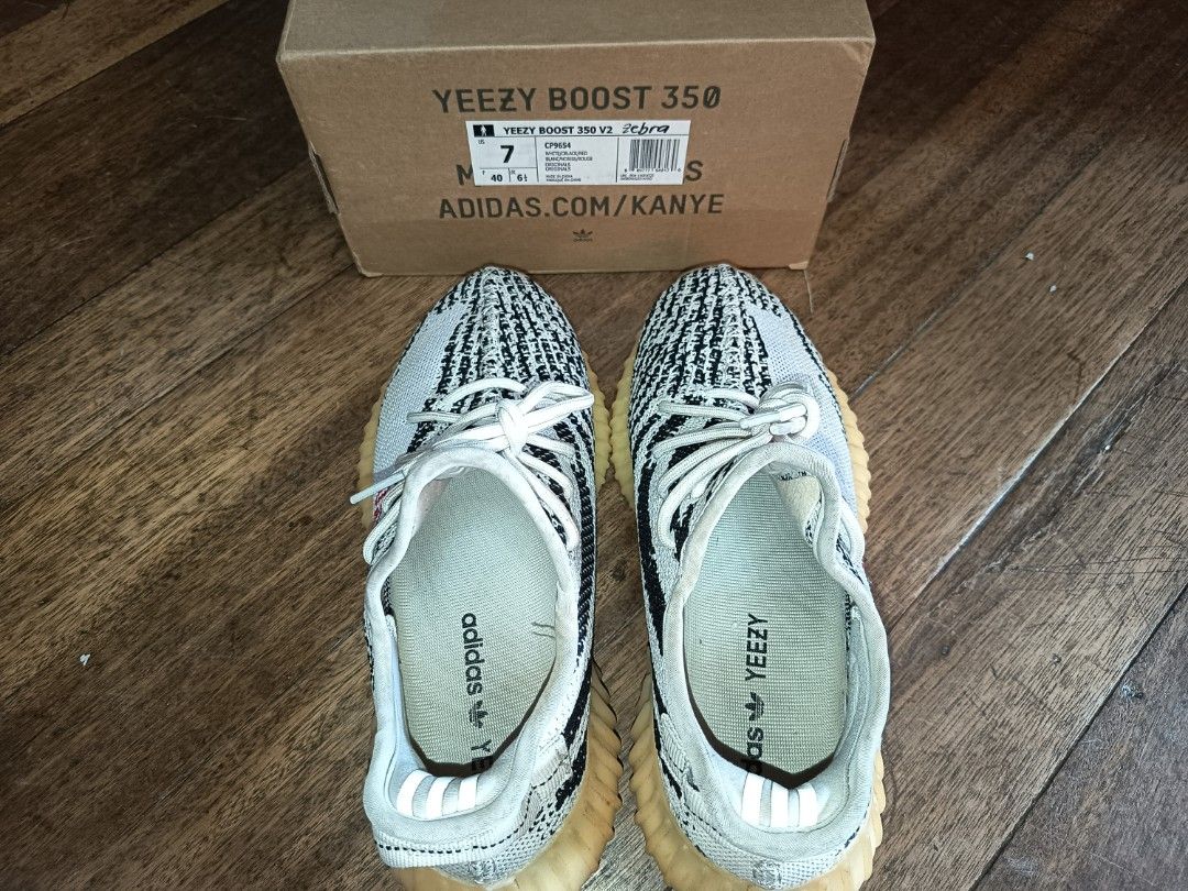 [Reps] Adidas Yeezy Boost 350 V2 Zebra (Category: Sneakers) located in San Juan City. Submitted by hey1tsalfred (Listing ID 1431059328, Image 3). Description: (Rep) Yeezy 350 Zebra - Pair is a Rep - US Size 7 Mens - With Box - RFS: Decluttering - Price Negotiable.