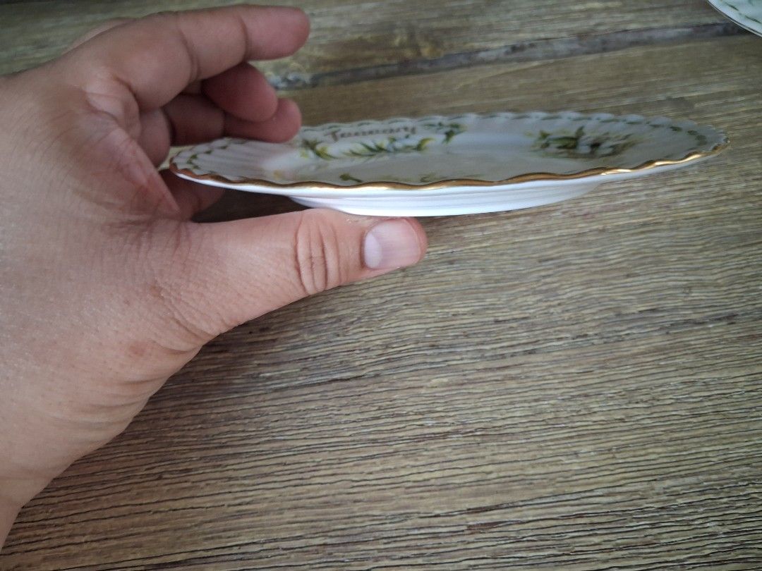 Royal Albert January Tea Plate (Category: Dinnerware & Cutlery) located in Pasig City. Submitted by singledadreseller (Listing ID 1431065204, Image 3). Description: Royal Albert Flower of the month January Tea Plate bone china made in england in very good condition php400 .