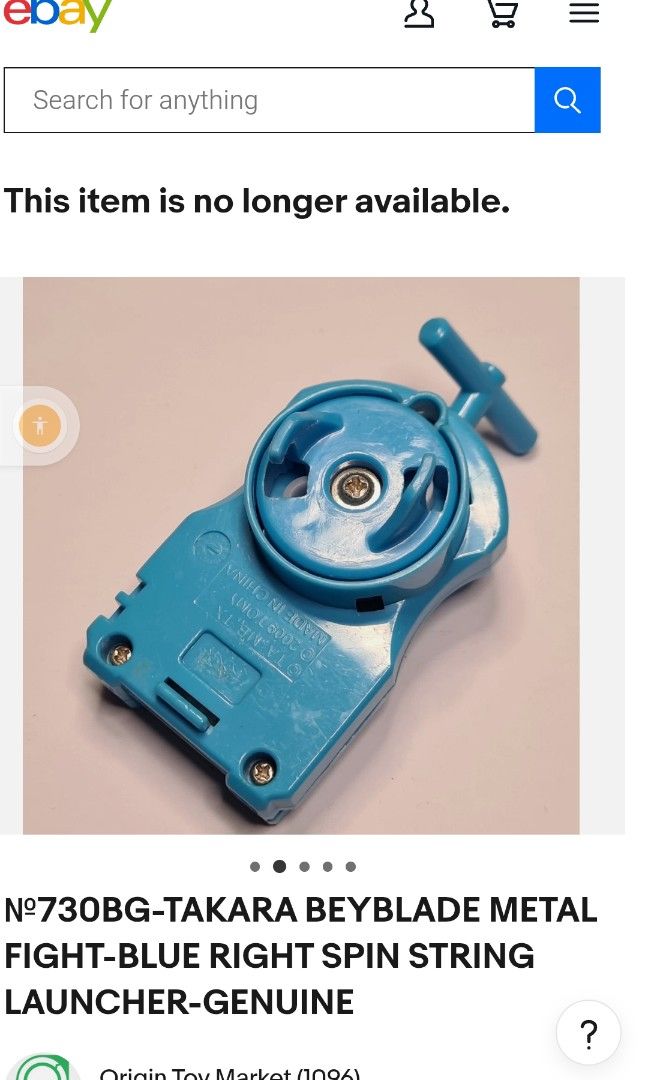 Takara tomy beyblade launcher (2009) (Category: Action & Battle Toys) located in Caloocan City. Submitted by rovynstore30 (Listing ID 1431151717, Image 2). Description: if per piece 200 pesos take all 590 pesos only small size compare sa mga new versions, 2009 yung year na nakalagay, para sa mga naunang versions ng beyblade mod: lalamove or shoppe checkout payment via Gcash.