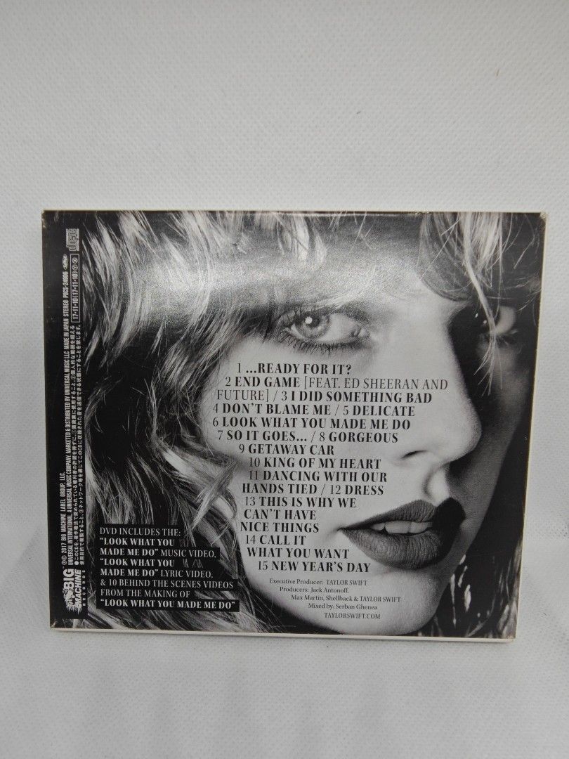 TAYLOR SWIFT- REPUTATION (JAPAN CD DVD) (Category: CDs & DVDs) located in Manila. Submitted by musiccdshopnew (Listing ID 1431032097, Image 2). Description: .