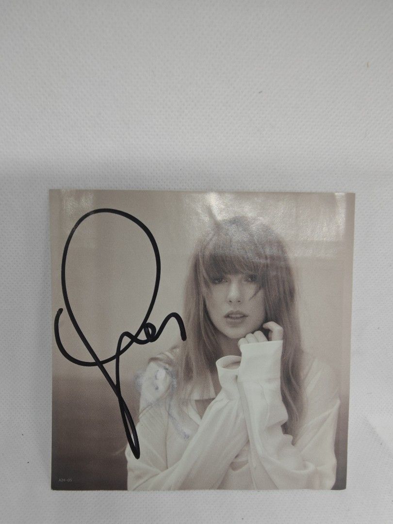 TAYLOR SWIFT- TTPD SIGNED INSERT OFFICIAL (Category: Western Merchandise) located in Manila. Submitted by musiccdshopnew (Listing ID 1431039206, Image 1). Description: ISSUE: REMOVED HEART ICON SINCE FAN DRAW IT WITH FAKE HEART ICON SIGNED IS AUTHENTIC.