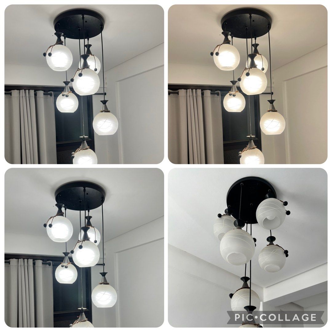 Tri color 6 droplight (Category: Lighting) located in Calamba. Submitted by treghie.falcon (Listing ID 1431149791, Image 1). Description: Like bnew. No flaws need lang ng linis wala Pa 5 beses na open yung lights. RFS: need cash.
