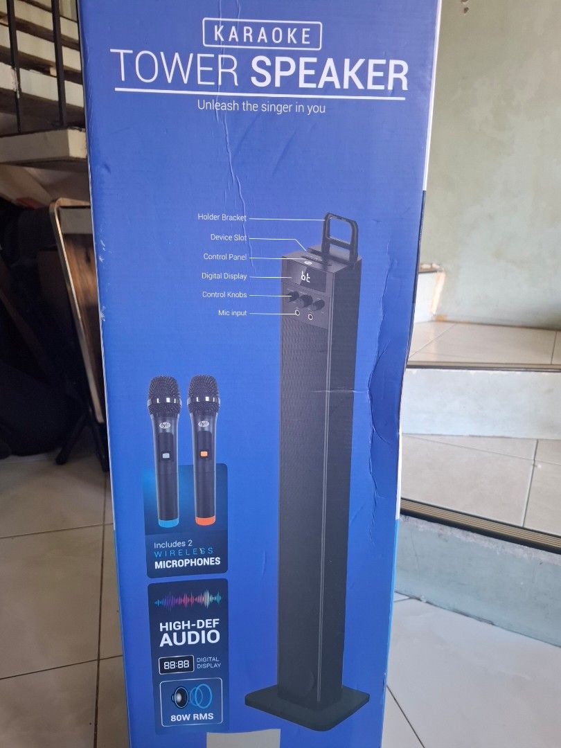 Tylr karaoke speaker (Category: Soundbars, Speakers & Amplifiers) located in Cebu City. Submitted by shl.ra (Listing ID 1430986506, Image 2). Description: barely used mint condition .