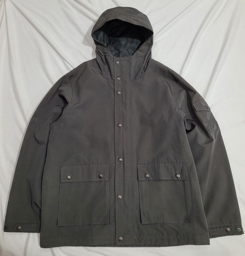 Uniform Bridge Mountain Parka (Category: Coats, Jackets and Outerwear) located in Bulacan. Submitted by oldfold (Listing ID 1431161480, Image 2). Description: Very good condition. Gray 9.5/10 color rate. With minor stain. Please see last pic. Union made snap button. Super solid quality. Large on tag. Width: 24 Length: 28.