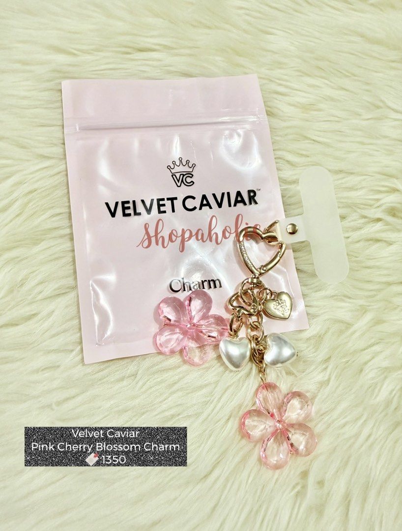 Velvet Caviar Phone Charms (Category: Mounts & Holders) located in Caloocan City. Submitted by shopaholic.nej (Listing ID 1430997863, Image 3). Description: 🌟AVAILABLE ONHAND🌟 🌟BRAND NEW & AUTHENTIC🌟 📍North Caloocan 💰Gcash / BPI / Maribank (Seabank) / QRPH 🚚 grab/lalamove/J&T (no shapi checkout) .