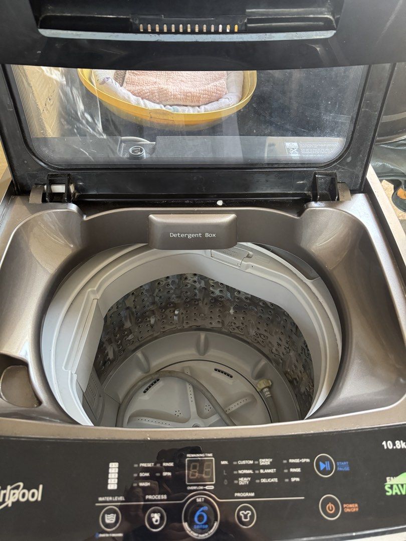 Whirlpool Top Load Washing Machine 10.8kg (Category: Washing Machines and Dryers) located in Paranaque City. Submitted by aingrso (Listing ID 1431142112, Image 2). Description: ‼️FOR SALE‼️ •Whirlpool 10.8 kg Top Fully Auto Washing Machine LSP1080GP (Graphite) •RFS: Bought a new one since the dryer’s no longer working. •Price negotiable, as is where is. •Please set proper expectations, unit has been with us for years, expect wear & tear. •Shippin