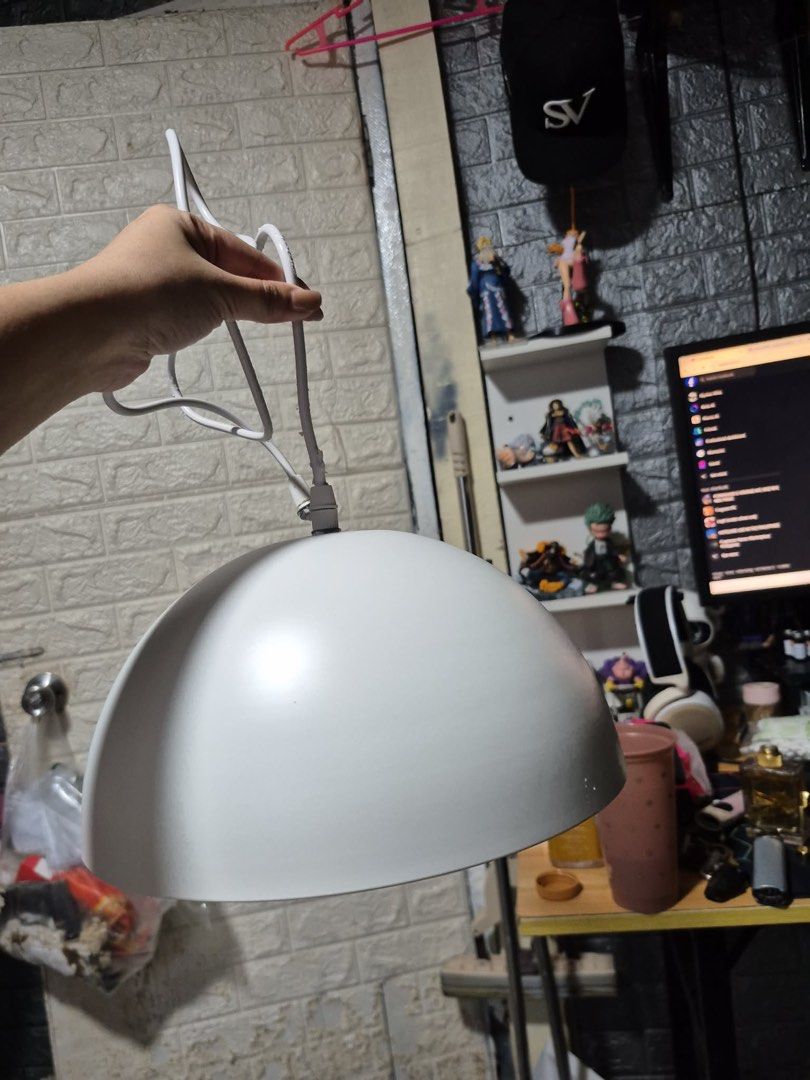 White Dome Pendant Lamp (Category: Lighting) located in Manila. Submitted by declutterwithpeanut (Listing ID 1431080815, Image 1). Description: Regalo lang.