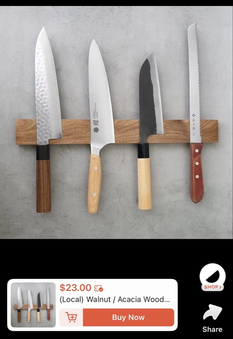 Wood Magnetic Knife Block450435618136412160