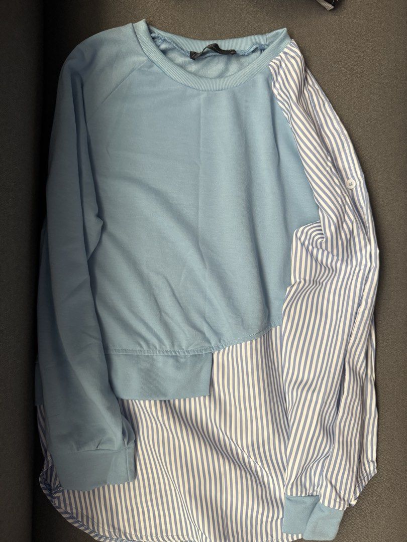 Zanzea Blue Striped Sleeve Sweater (Category: Longsleeves) located in Taguig. Submitted by ellaaa97 (Listing ID 1431004907, Image 2). Description: Casual office top Best fits m to l.