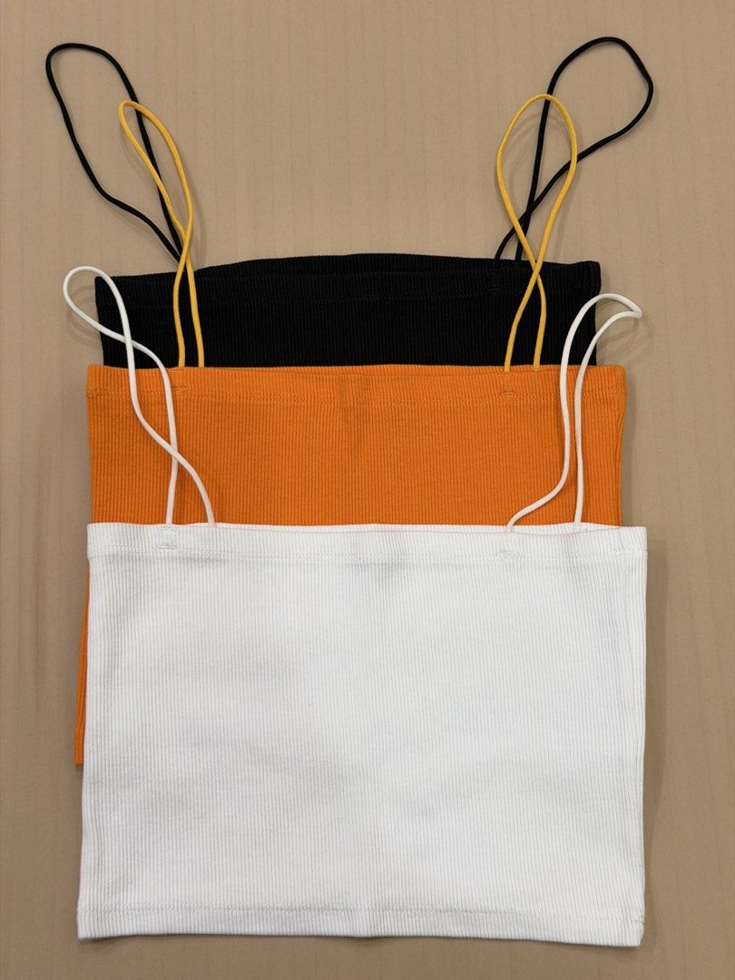 Zara Ribbed Tank Top (Category: Sleeveless) located in San Juan City. Submitted by erkashops (Listing ID 1431068154, Image 3). Description: Loved it so much I got it in different colors! Orange White Black ₱350 each!.