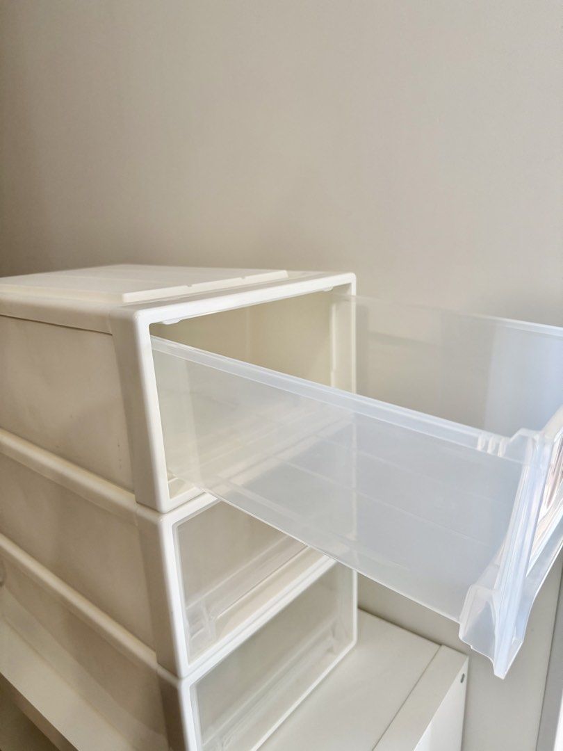 3 tier Stackable White Storage Boxes441832338925168641