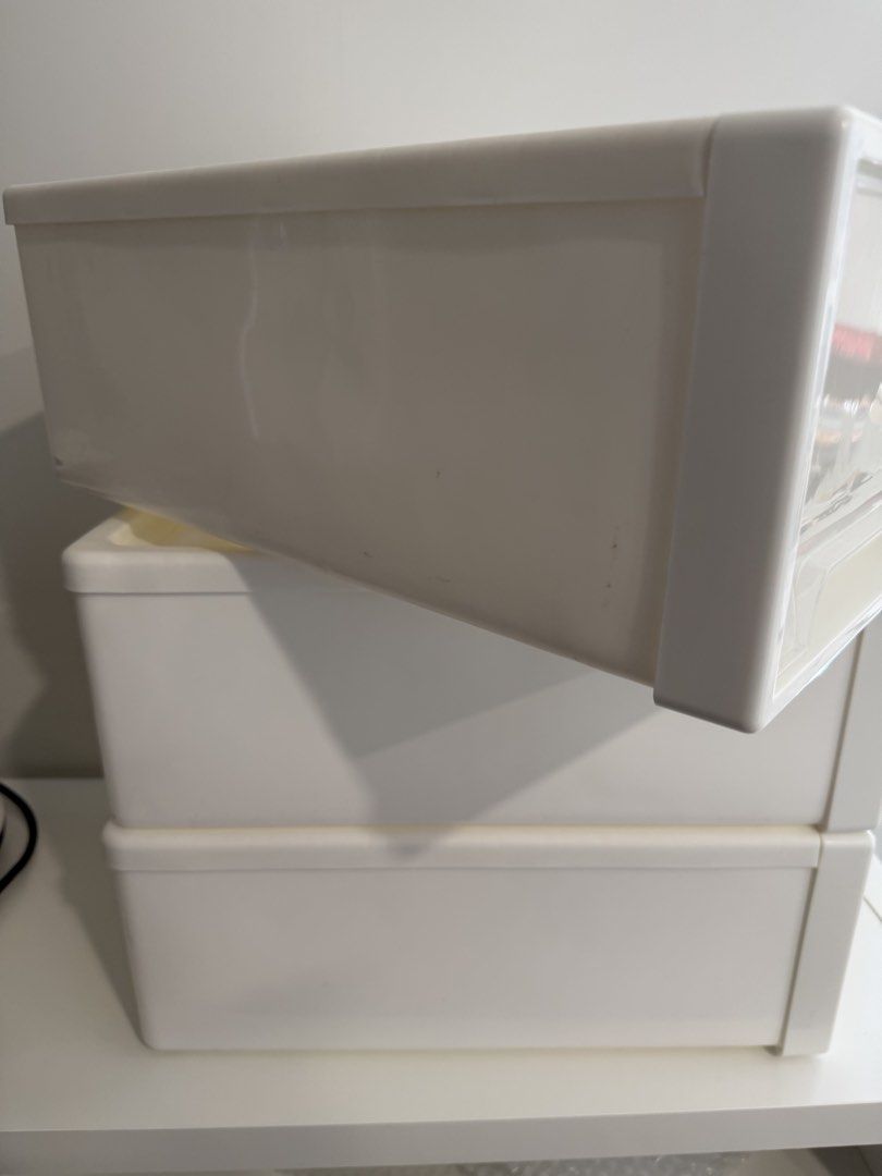 3 tier Stackable White Storage Boxes441832338925168642