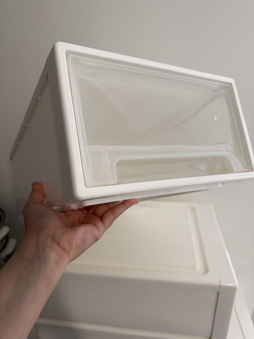3 tier Stackable White Storage Boxes441832338925168643