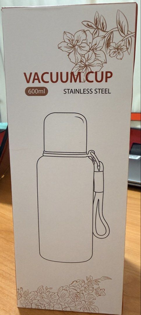 600ml Stainless Steel Vacuum Flask - Floral Design