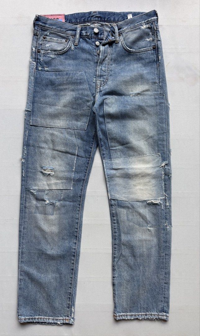 ACNE STUDIOS 1996 Vintage Patch Jeans (Category: Jeans) located in Baguio. Submitted by viibodegaaa (Listing ID 1435402795, Image 3). Description: Item: ACNE STUDIOS 1996 Vintage Patch Jeans Size: 29 Waist: 32’ Rise: 11.5’ Thigh: 11’ Inseam: 28.5’ Length: 39’ Leg opening: 7.5’ CONDITION: excellent PRICE: 3880 .
